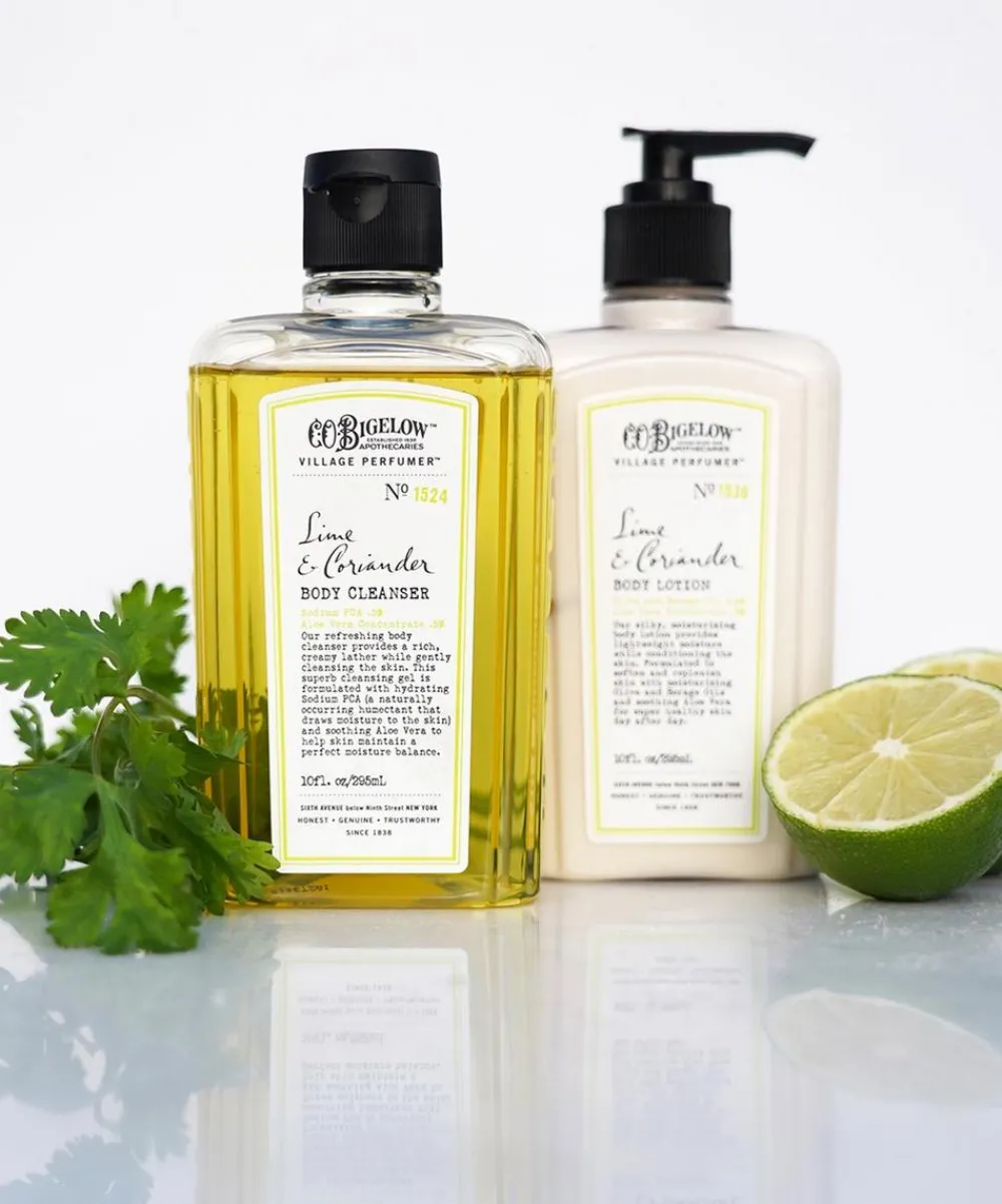 C.O. Bigelow Moisturisers|Bath & Body Wash^Lime and Coriander Body Cleanser and Body Lotion Duo Set