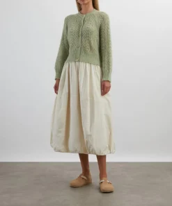 YMC Knitwear^Lime Foxtail Cardigan