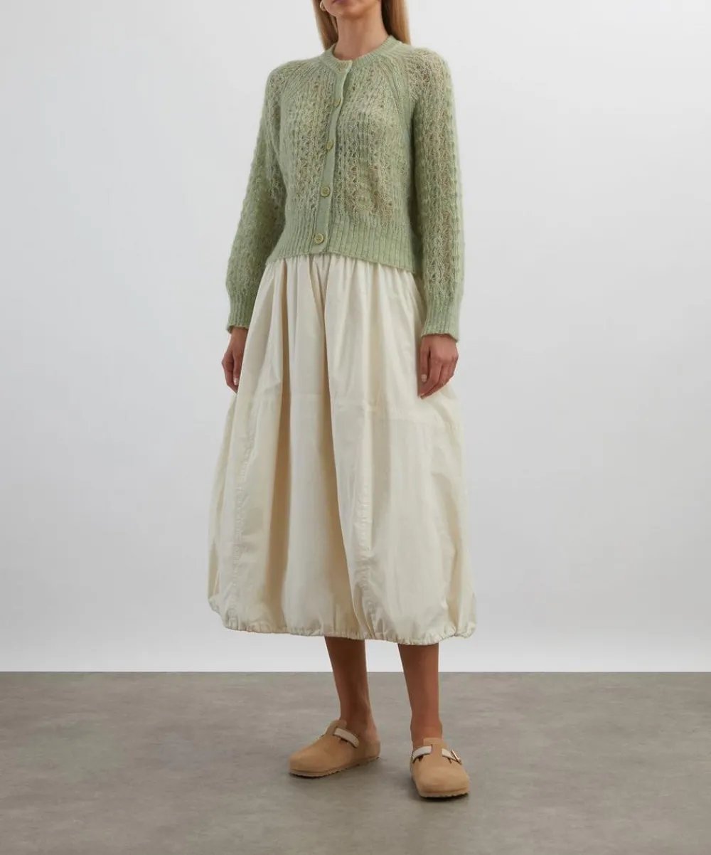 YMC Knitwear^Lime Foxtail Cardigan