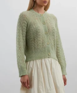YMC Knitwear^Lime Foxtail Cardigan