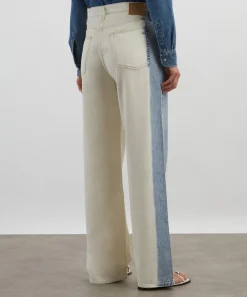 Rag & Bone Jeans^Logan Wide-Leg Jeans in Bleach Stripe