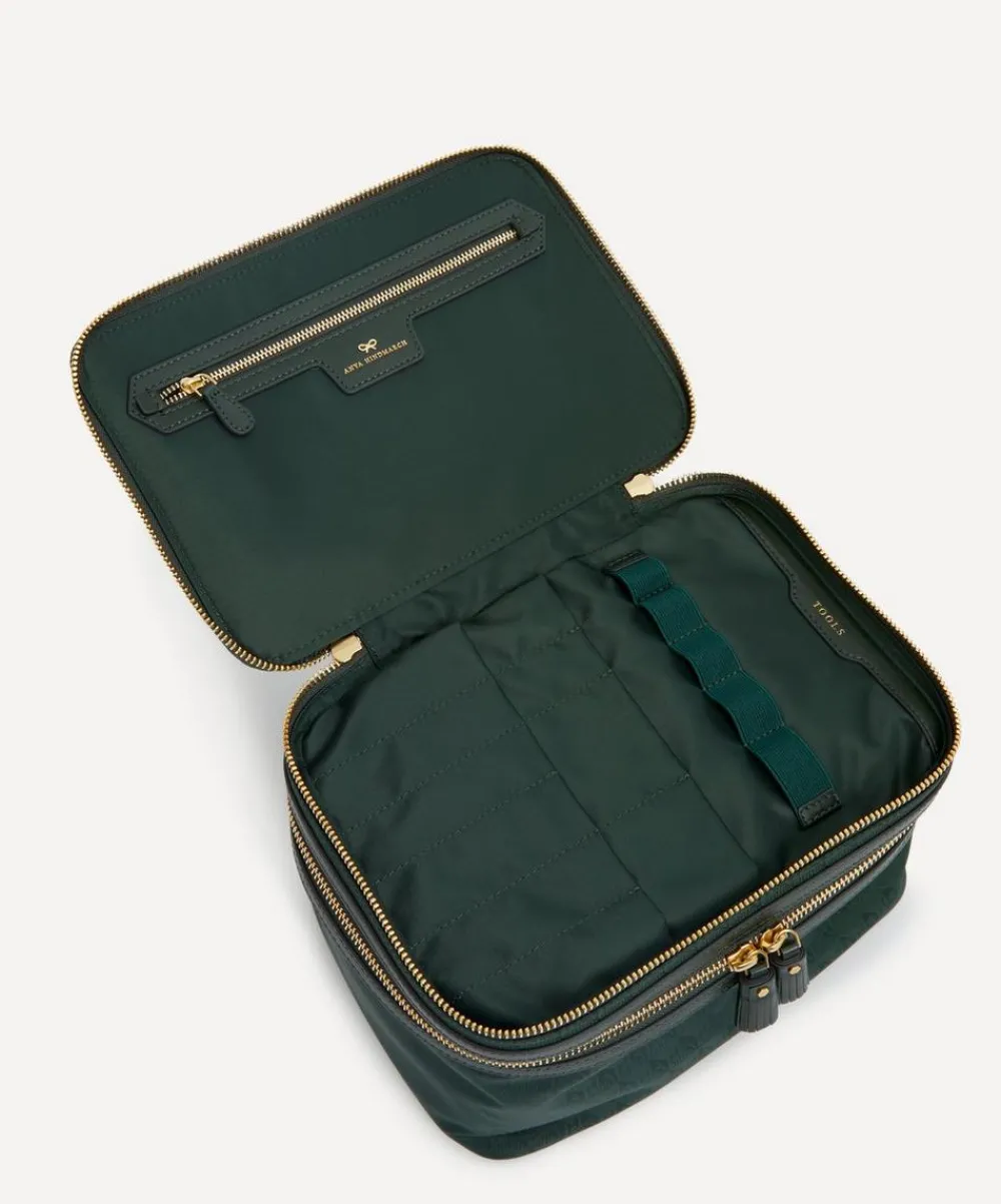 Anya Hindmarch Purses & Pouches^Logo Dark Holly Vanity Kit