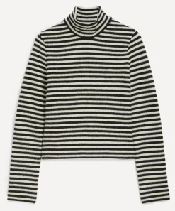 Jil Sander Tops^Logo Striped Turtleneck Jumper