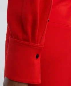 Victoria Beckham Dresses^Long Sleeve Polo Collar Midi Dress