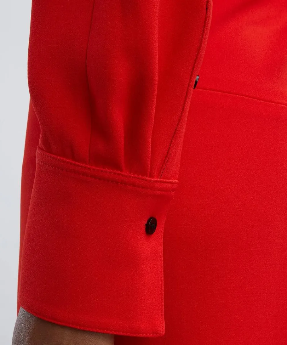 Victoria Beckham Dresses^Long Sleeve Polo Collar Midi Dress
