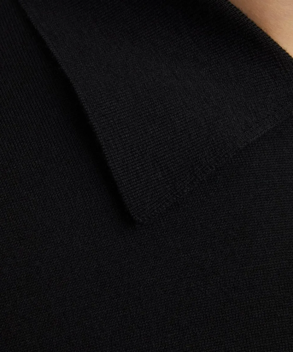 Dries Van Noten Knitwear & Sweats^Long-Sleeve Merino Wool Polo Shirt