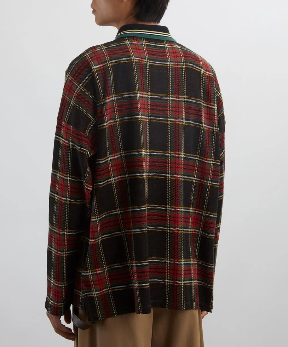 Vivienne Westwood Tops^Long-Sleeve Tartan Polo