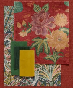 Liberty Interiors Furnishing Fabrics^Lotus Garden Downley Velvet in Lacquer
