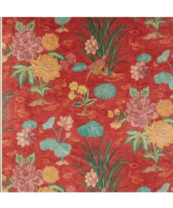 Liberty Interiors Furnishing Fabrics^Lotus Garden Downley Velvet in Lacquer