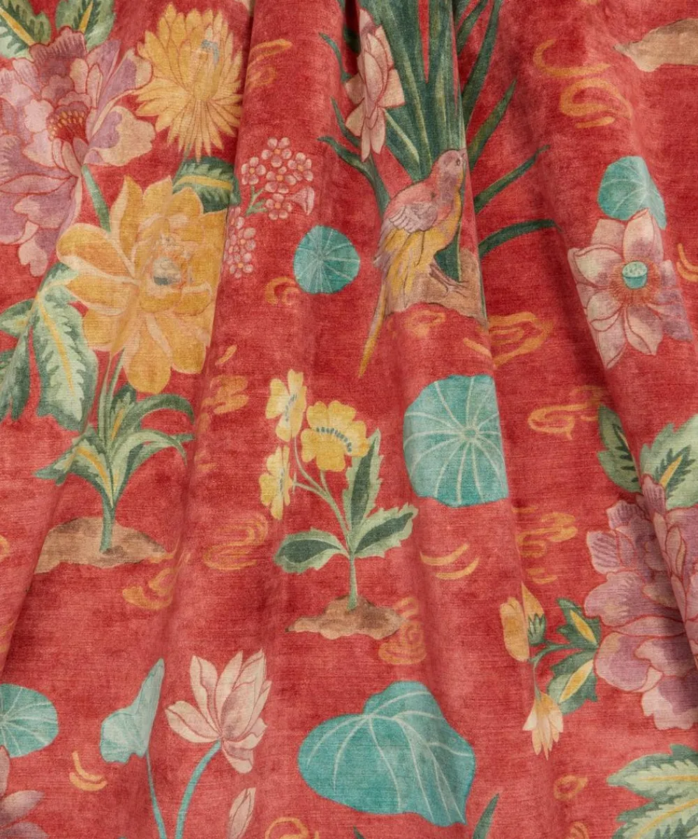 Liberty Interiors Furnishing Fabrics^Lotus Garden Downley Velvet in Lacquer