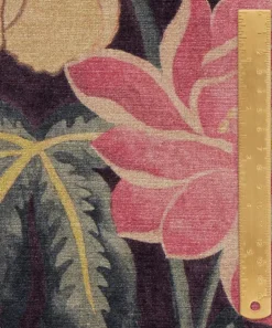 Liberty Interiors Furnishing Fabrics^Lotus Garden Downley Velvet in Brinjal