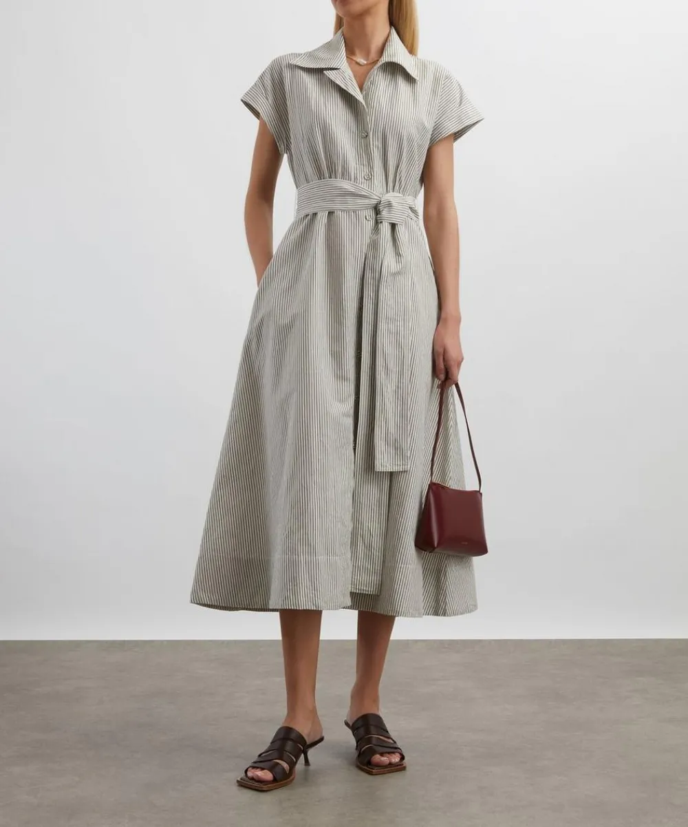 Mondo Corsini Dresses^Lucy White Moss Linen Weave Dress
