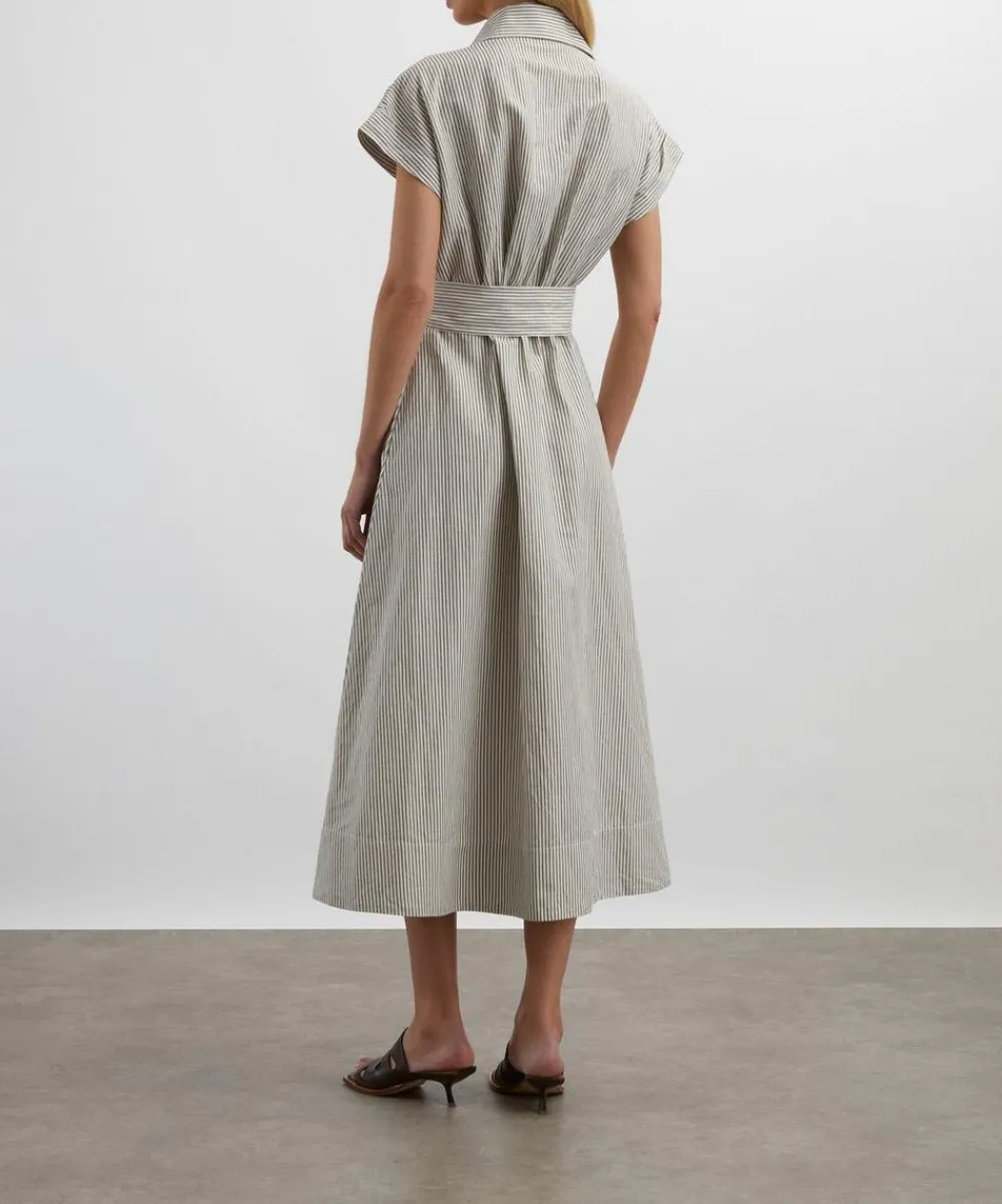 Mondo Corsini Dresses^Lucy White Moss Linen Weave Dress