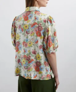 Liberty Tops^Madeleine Silk Puff-Sleeve Shirt
