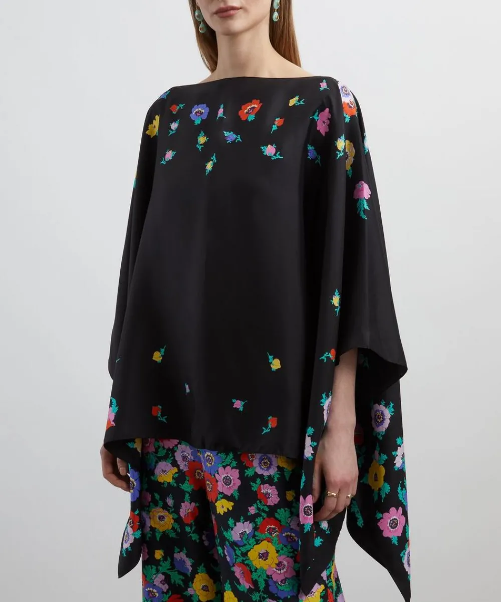 Liberty Scarves^Madeleine 130x130 Silk Cape