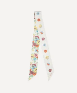 Liberty Scarves^Madeleine 8X160 Skinny Jacquard Silk Scarf