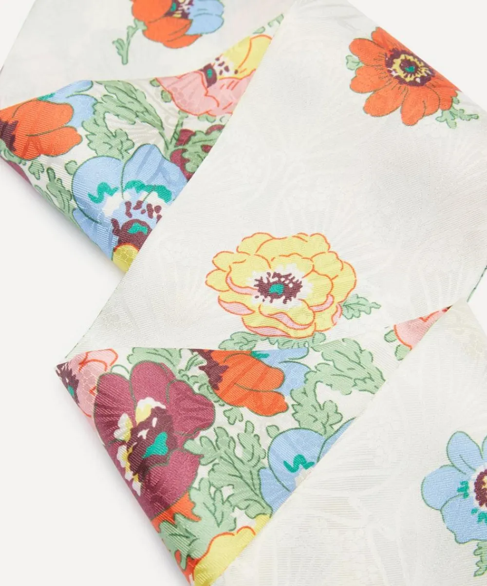 Liberty Scarves^Madeleine 8X160 Skinny Jacquard Silk Scarf