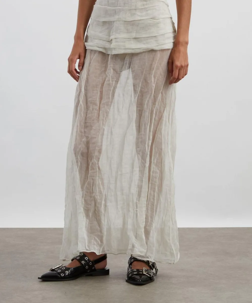 Paloma Wool Skirts^Mae Long Metallic-Silk Skirt