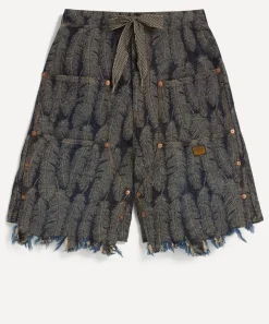 Kapital Shorts^Magpie Denim Double Knee Easy Shorts