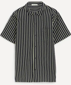YMC Shirts^Malick Short-Sleeve Striped Shirt