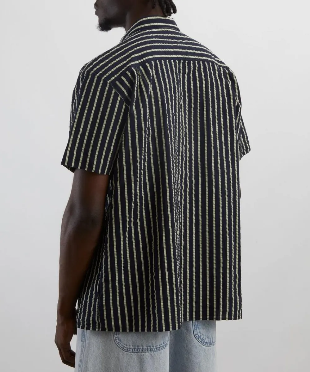 YMC Shirts^Malick Short-Sleeve Striped Shirt