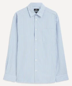 A.P.C. Shirts^Malo Blue Striped Cotton Shirt