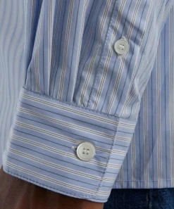 A.P.C. Shirts^Malo Blue Striped Cotton Shirt