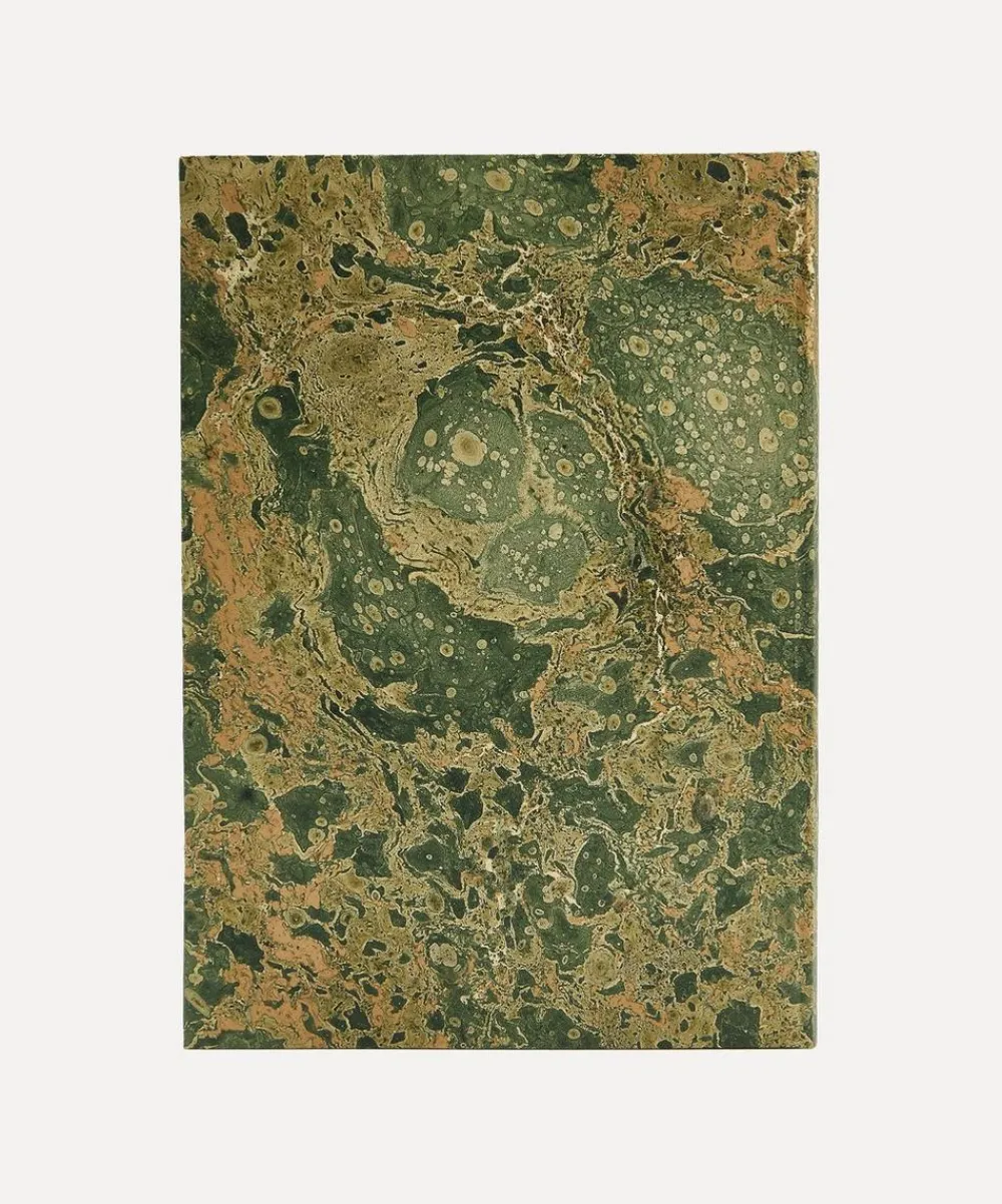 Giannini Stationery And Games^Marbled Notebook with Green Lining