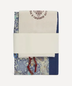Giannini Stationery And Games^Marbled Notebook with Leather Spine and Tie