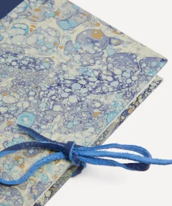 Giannini Stationery And Games^Marbled Notebook with Leather Spine and Tie