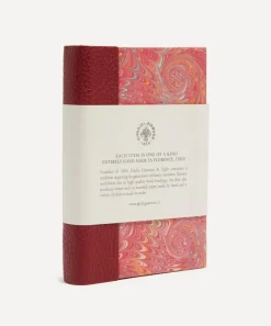Giannini Stationery And Games^Marbled Notebook with Leather Spine and Tie