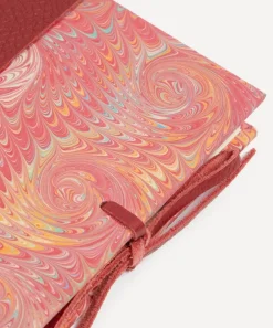 Giannini Stationery And Games^Marbled Notebook with Leather Spine and Tie