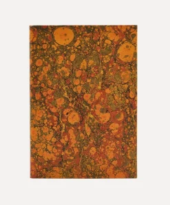 Giannini Stationery And Games^Marbled Notebook with Orange Lining