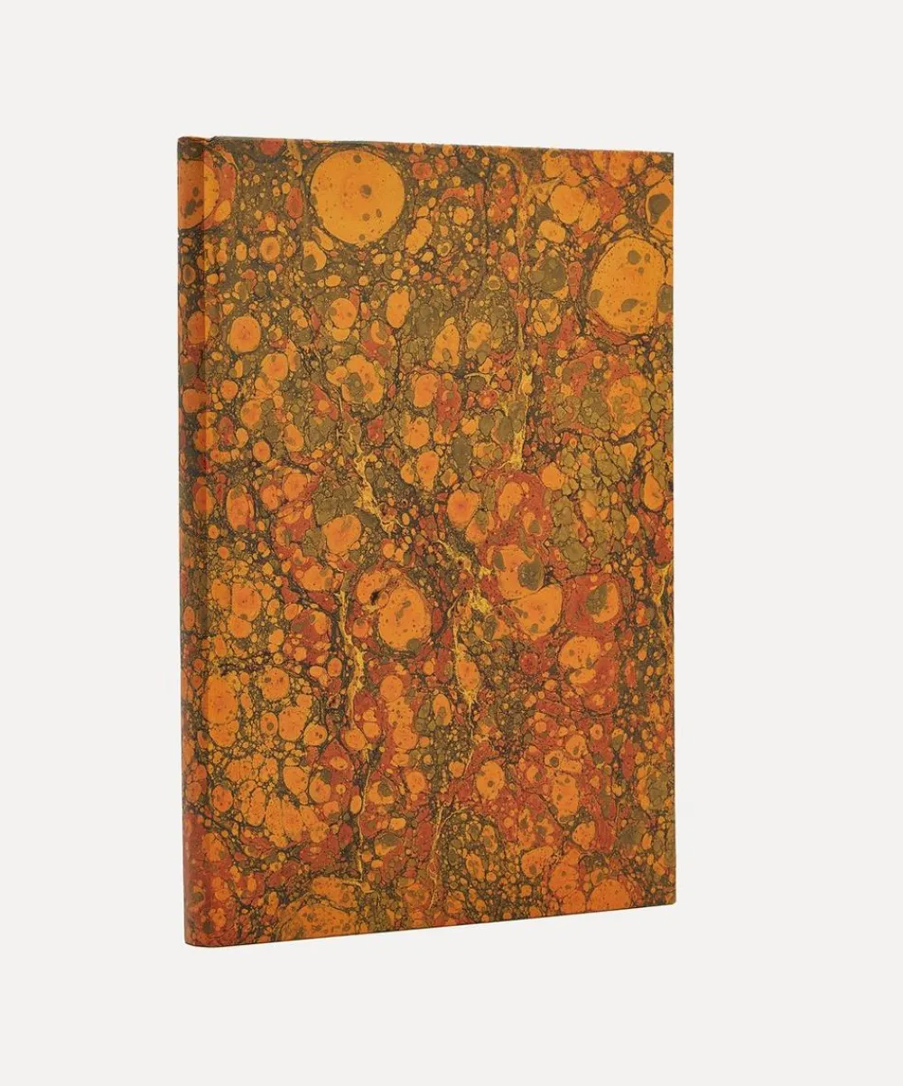 Giannini Stationery And Games^Marbled Notebook with Orange Lining
