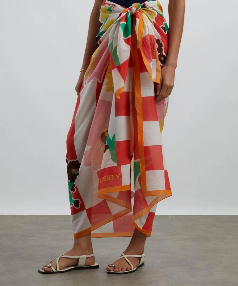 Liberty Scarves^Marianna’s Bouquet 130x170 Cotton Sarong