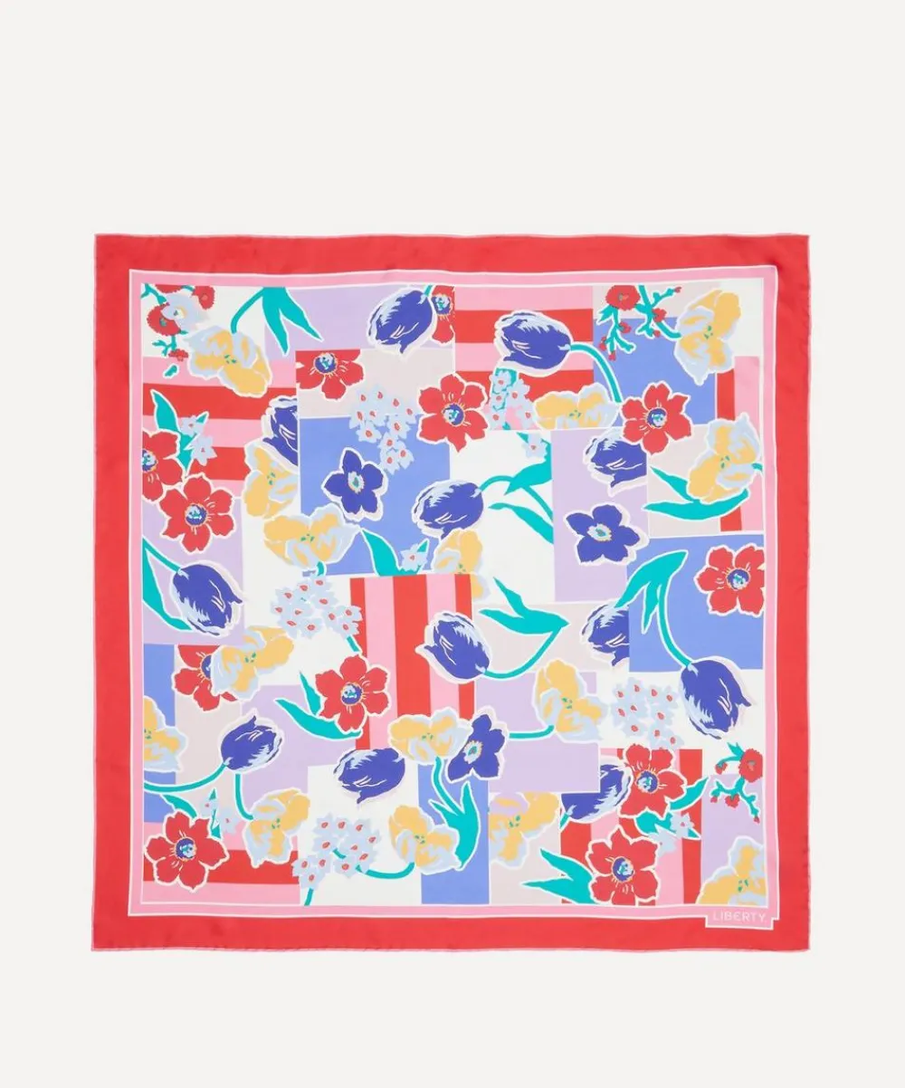 Liberty Scarves^Marianna’s Bouquet 90x90 Silk Scarf