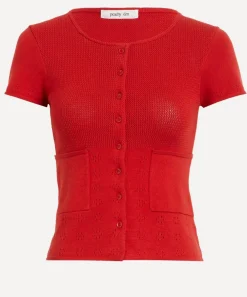 Peachy Den Tops^Marie Knit Jam Polo Top