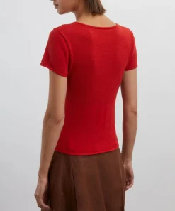 Peachy Den Tops^Marie Knit Jam Polo Top