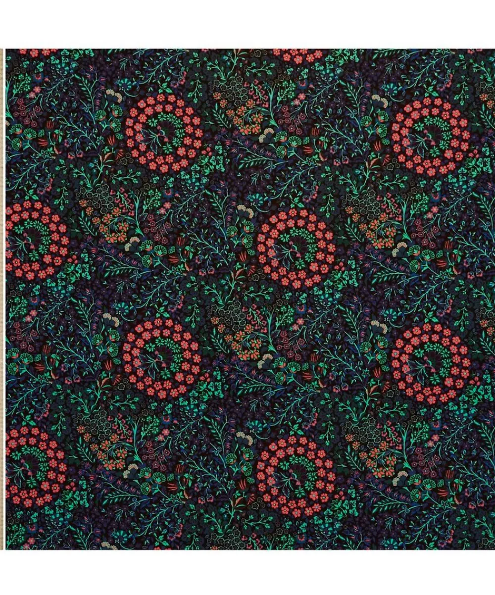 Liberty Interiors Furnishing Fabrics^Marquess Garden Cotton Velvet in Jade