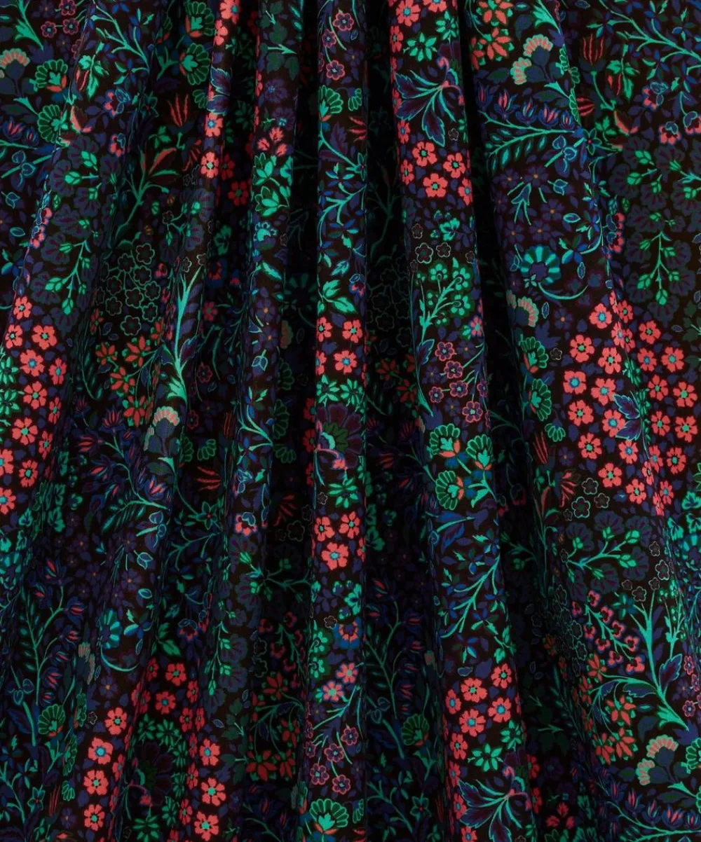 Liberty Interiors Furnishing Fabrics^Marquess Garden Cotton Velvet in Jade