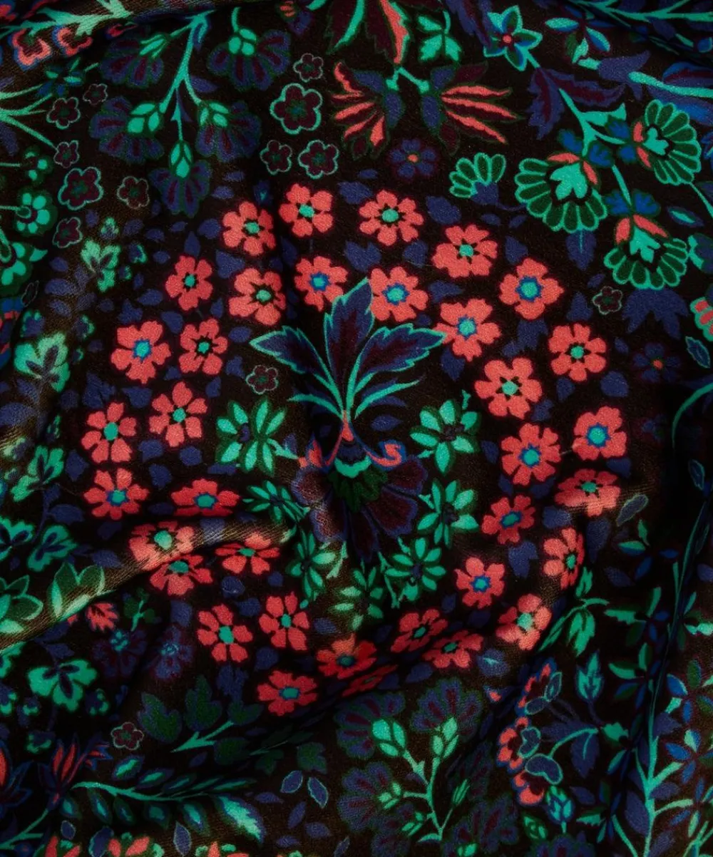 Liberty Interiors Furnishing Fabrics^Marquess Garden Cotton Velvet in Jade