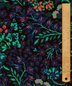 Liberty Interiors Furnishing Fabrics^Marquess Garden Cotton Velvet in Jade