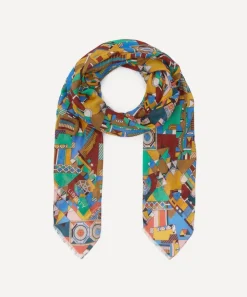 Liberty Scarves^Master Plan 60x160 Modal-Cashmere Scarf
