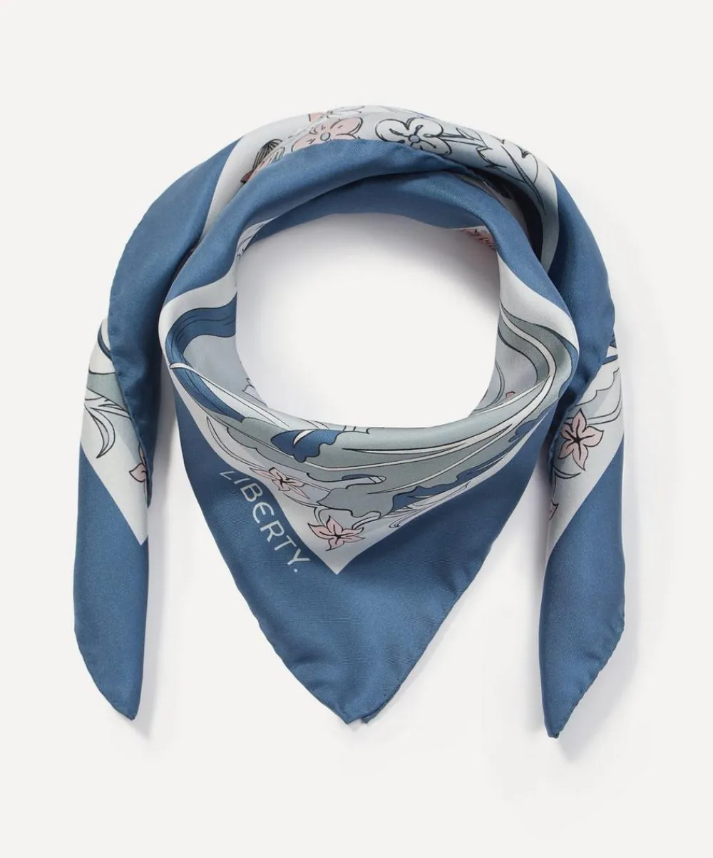 Liberty Scarves^May’s Garden 70x70 Silk Scarf