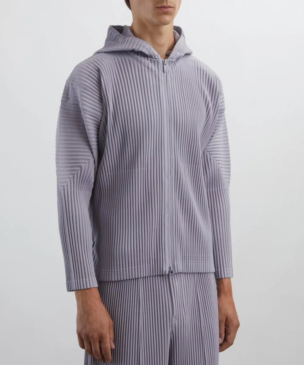 HOMME PLISSÉ ISSEY MIYAKE Coats & Jackets^MC JUNE Cloud Grey Pleated Hoodie