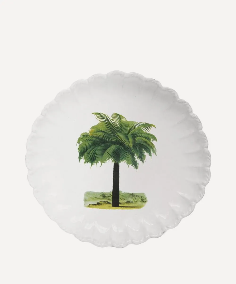 Astier de Villatte Tableware^Medium Palm Tree Plate