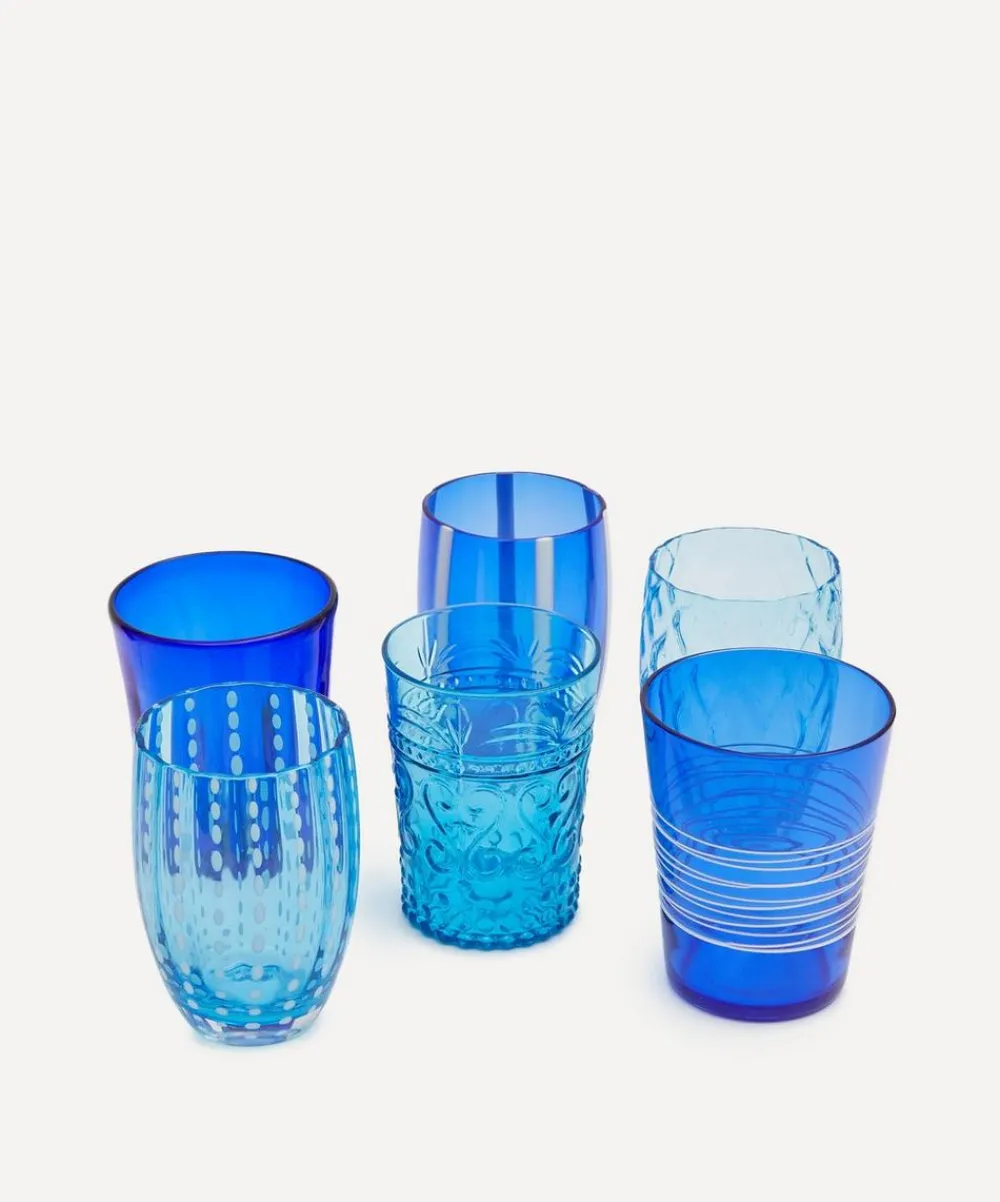 Zafferano Glass & Drinksware^Melting Pot Assorted Glasses Set of 6