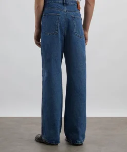 Loewe Jeans^Mid-Blue Anagram-Embroidered Baggy Jeans