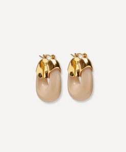 Lizzie Fortunato Earrings^Mini Gold-Plated Organic Hoop Earrings