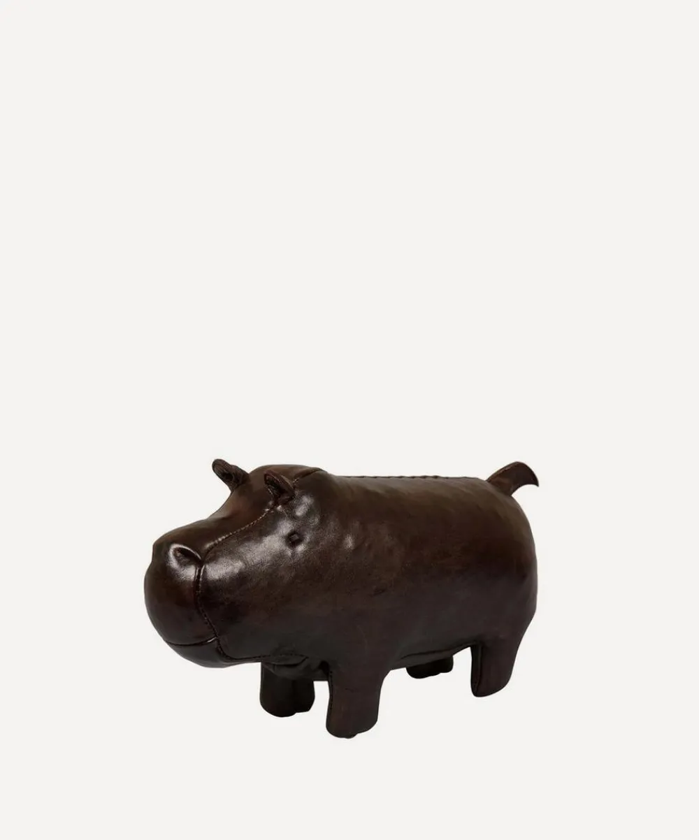 Omersa Footstools & Furniture^Miniature Leather Hippopotamus
